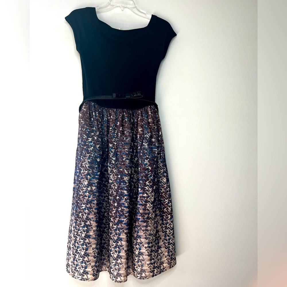 MIXT by Heidi Weisel Cap Sleeve Mixed Material Dress | Size Medium | EUC